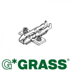 Grass TIOMOS 1D HINGE PLATE cross-mount H03 - 3 way adjustable - Euro-screw mounting F058139763228