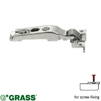 Grass Nexis Click-on HINGE 95deg 17AL Aluminium frame 19mm x 19mm F015072796 - For each hinge, order 2 x 706320309711 screws