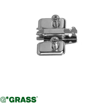 Grass Click-on HINGE PLATE cross-mount H00 Height-adjustable Euro-screws