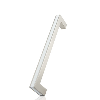 Furnipart handle NEW FRAME AKRYLIC INLAY 160mm Inox/White F256 *DELETED*