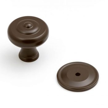 Castella DECADE 38mm Fluted Knob & Backplate Oil Rubbed Bronze CAS599