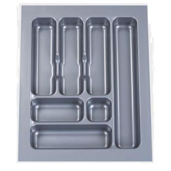 CUTLERY TRAY ABS 385mm x 484mm x 50mm Grey Gloss for 450mm ext carcase