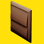 DOMUS 4900B Wall outlet with gravity flaps 100mm Brown