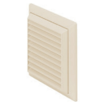 DOMUS F4904C Louvred grill with flyscreen 100mm spigot Cotswold Beige