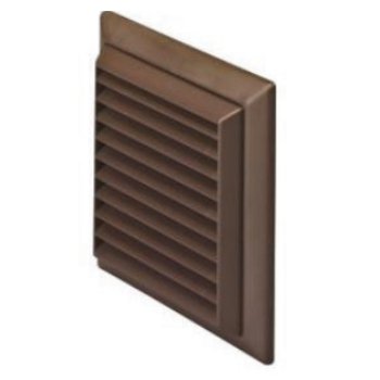 DOMUS F5904B Louvred grill & flyscreen 125mm spigot Brown