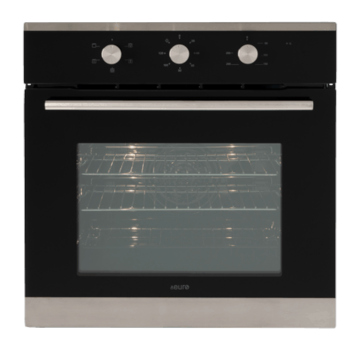 Euro EO604SX 60cm Fan Forced Multifunction Built-in Oven - Stainless/Black
