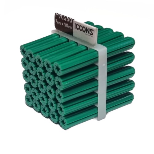 GREEN PLASTIC WALL PLUGS 50mm (PER BOX 500)