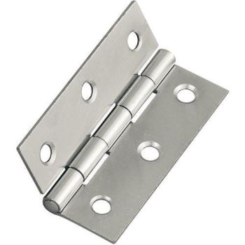 Hinge BUTT Stainless Steel FIXED PIN 85mm    507Fx85