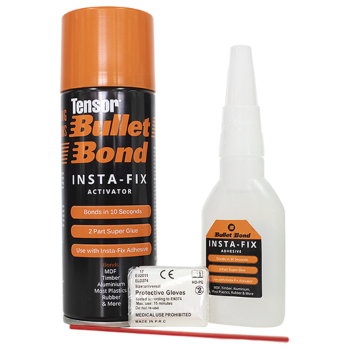 TENSOR BULLET BOND INSTA-FIX ADHESIVE KIT (200ml Spray & 50ml Glue)