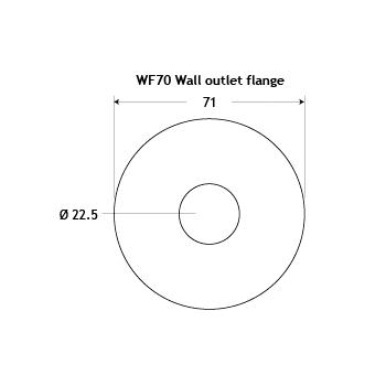 Corna WF70 COVER PLATE 71mm X 22.5mm HOLE Self adhesive
