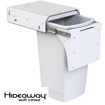 Hideaway Soft Close bin SC150DW Door pull 1 x 50ltr White
