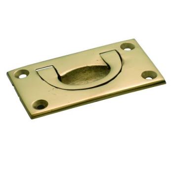 Traditional 1570 PB FLUSH PULL 70mm x 40mm Polished Brass B048 *DELETED*