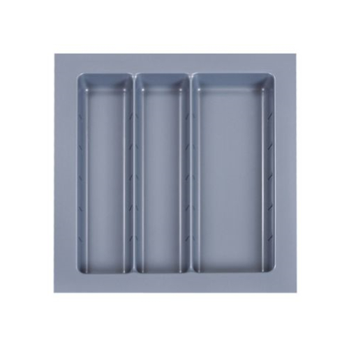 UTENSIL - CUTLERY TRAY ABS 430mm x 485mm x 50mm Grey Gloss for 500mm ext carcase