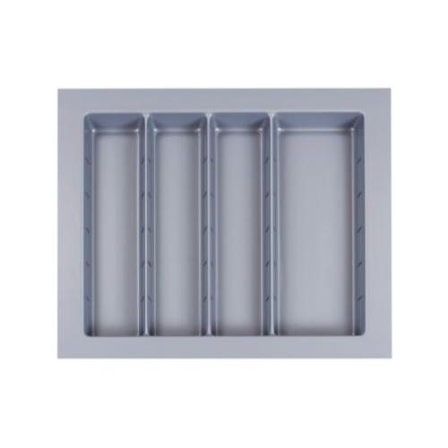 UTENSIL - CUTLERY TRAY ABS 530mm x 485mm x 50mm Grey Gloss for 600mm ext carcase