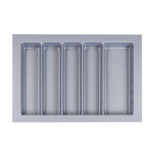 UTENSIL - CUTLERY TRAY ABS 630mm x 485mm x 50mm Grey Gloss for 700mm ext carcase