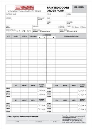 2Pac Door Order Form