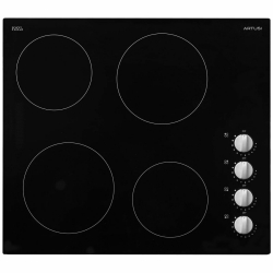 Artusi CACC604 Black Ceramic Glass Electric Cooktop with Knob Control