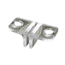 Shopfitting Shelf Bracket Clip Double Clear Plastic