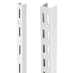 Shopfitting Shelf Strips Powder Coat White