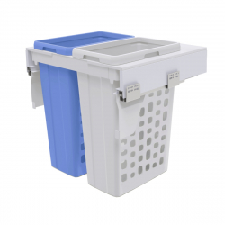 Pull Out Laundry Basket to suit 600mm Cupboard 2 x 35L Basket