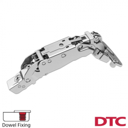 DTC C81 160 Degree Overlay Cabinet Hinge with Dowels - Open Position