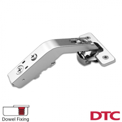 DTC C81 135 Degree Overlay Cabinet Hinge with Dowels - Open Position