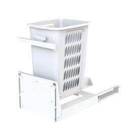 Hideaway Soft Close Base Mount Pull Out Laundry Hamper 1 x 60ltr basket