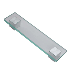 Furnipart Block 160mm Chrome & Glass Cabinet Handle