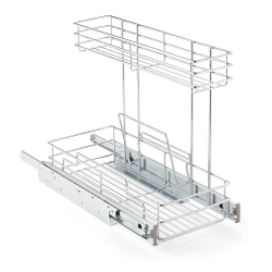 Bottom Mounted Under Bench Pull Out Wire Organiser