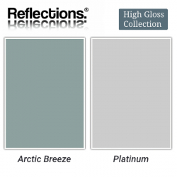 Reflections Splashback Arctic Breeze & Platinum Metallic