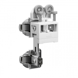 Hettich WingLine L Running component double hinge with self closing feature white left