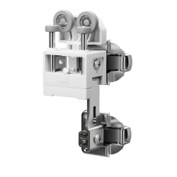 Hettich WingLine L Running component double hinge with self closing feature white right