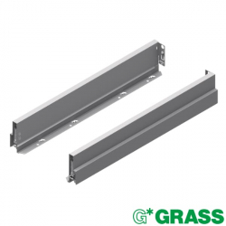 Grass Nova Pro Scala Metal Drawer Sides 90mm High Silver