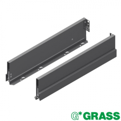 Grass Nova Pro Scala Metal Drawer Sides 122mm High Stone