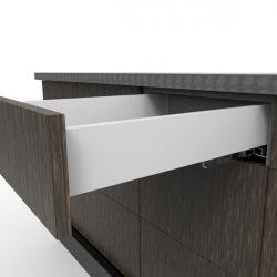 Prime Slim Metal Drawer Sides 86mm x 500mm White
