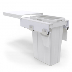 35L Bucket White Cabinet Waste Bin to suit 400mm cabinet