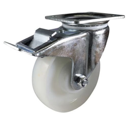 Swivel Castor With Brake Nylon Wheel 125mm