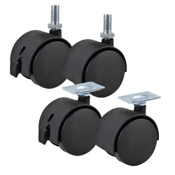 50mm Black Plastic Hooded Castor