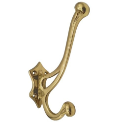 Tradco Hat & Coat Hook Polished Brass 3933